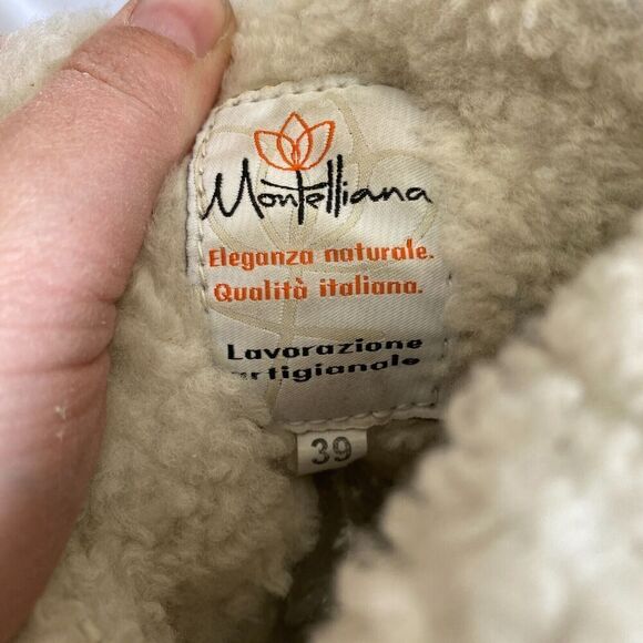 Montelliana knit suede winter boots tall wool insulated warm vibram size 39 US 9 - Picture 7 of 14